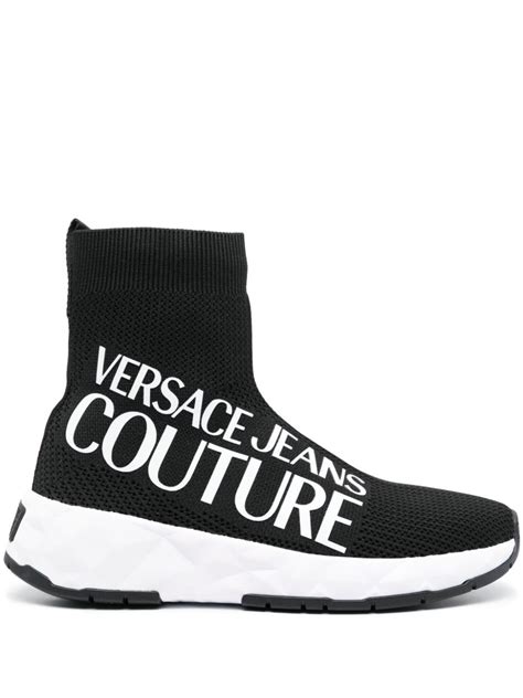 versace jeans sneakers with sock|Versace Jeans couture sneakers white.